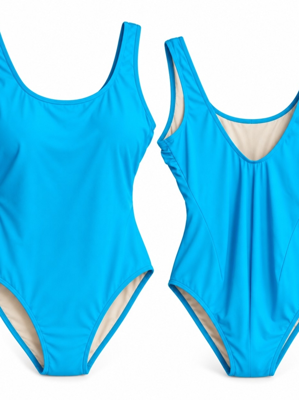 L.L.Bean Size 14 Turquoise One Piece Swimsuit Coastal Resort Sporty Minimalist